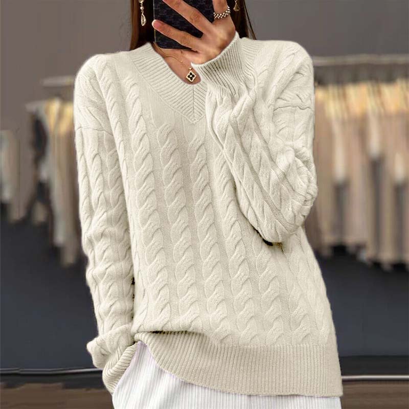 Casual Cable Knit Sweater