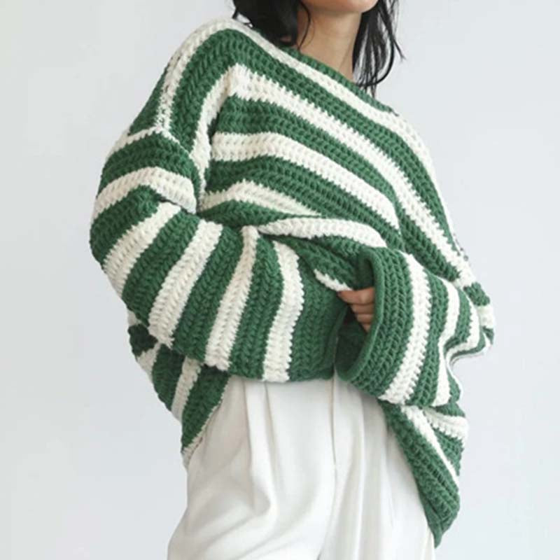 Casual Striped Knitted Sweater