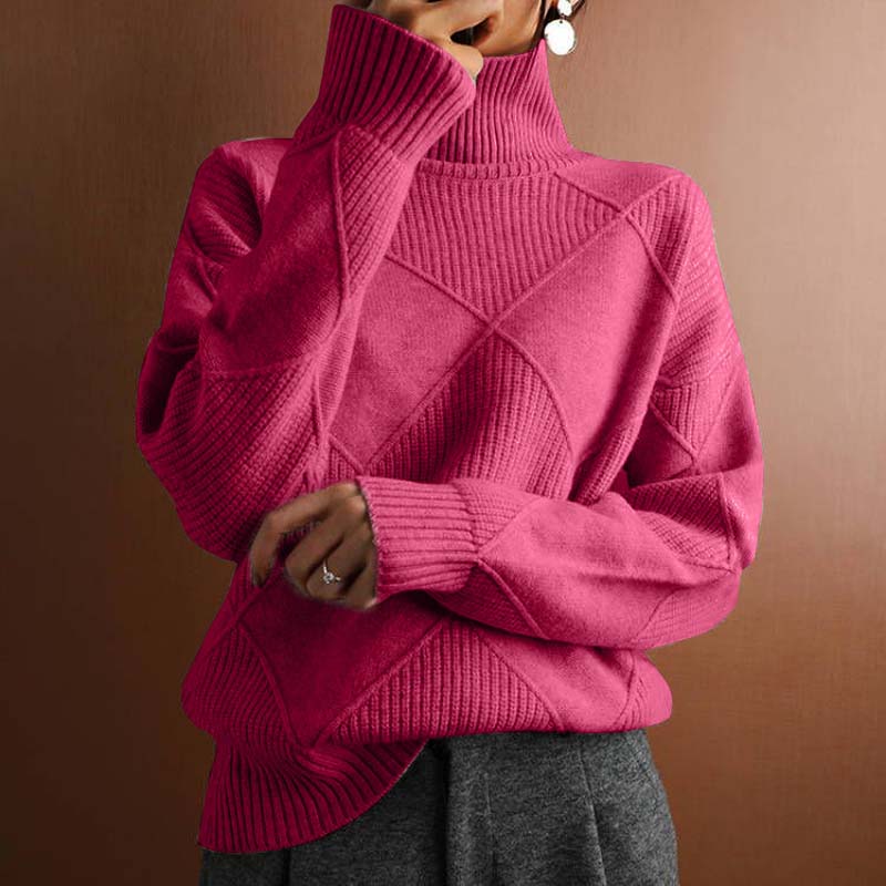 Casual Knitted Sweater in Solid Color