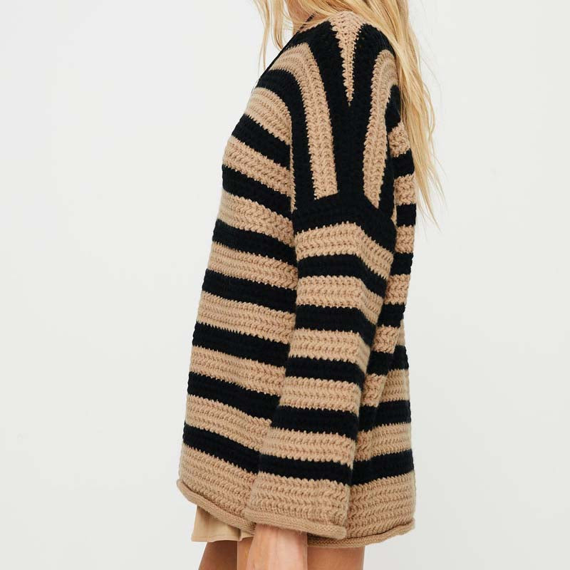 Casual Striped Knitted Sweater