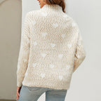 Casual Heart Knitted Sweater