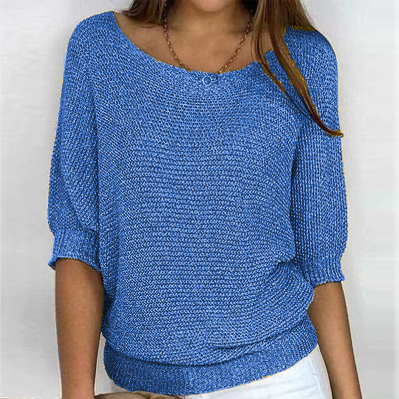 Solid Color Casual Sweater