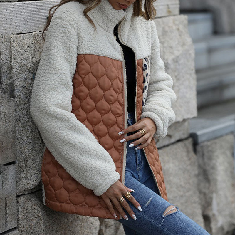 Patchwork Warm Plush Jacket
