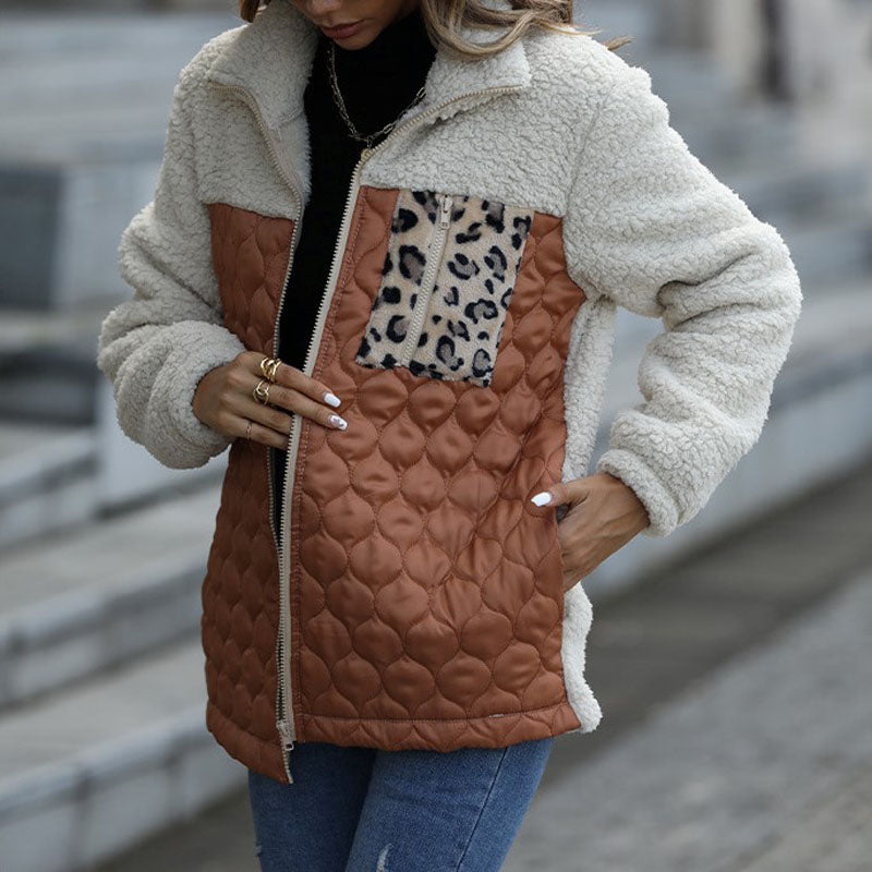 Patchwork Warm Plush Jacket
