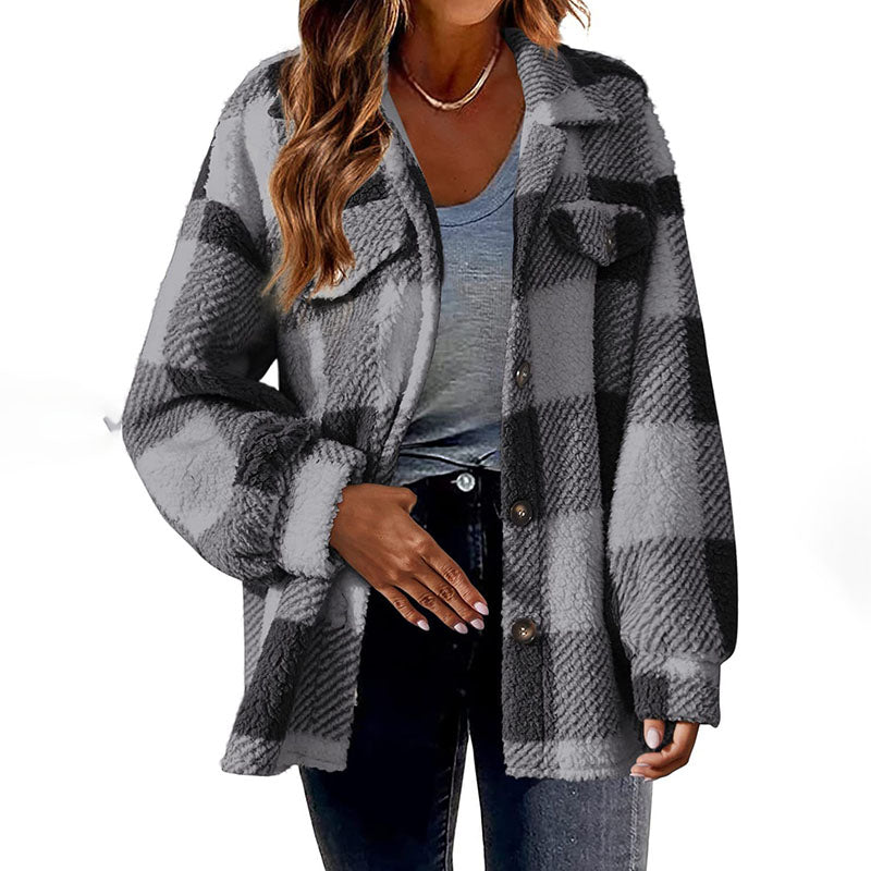Casual Warm Checked Jacket