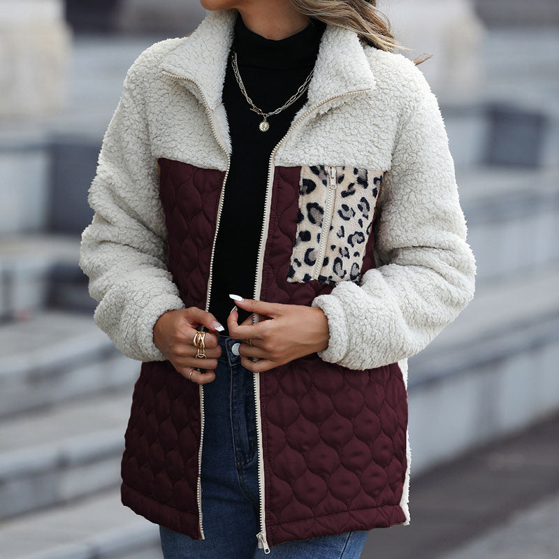 Patchwork Warm Plush Jacket