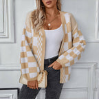 Casual Checked Knitted Vest