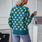 Casual Flower Knitted Sweater
