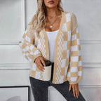 Casual Checked Knitted Vest
