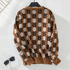 Vintage Flower Knitted Cardigan