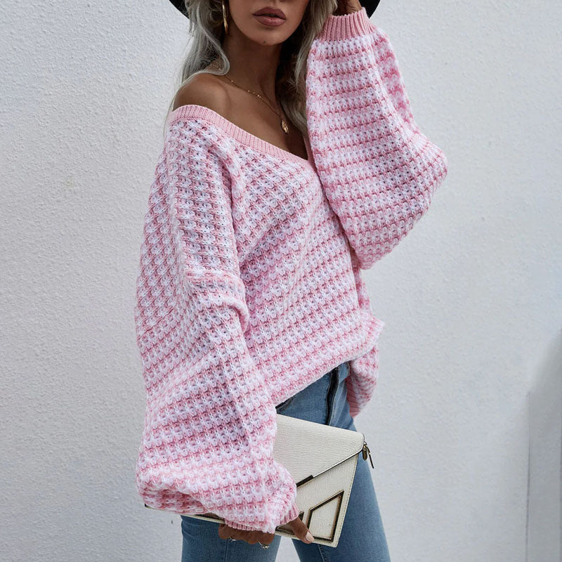 Casual Striped Knitted Sweater