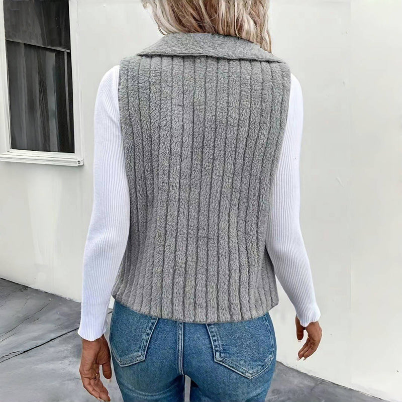 Casual Vest In Solid Color