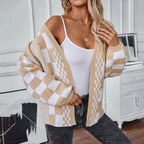 Casual Checked Knitted Vest
